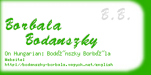 borbala bodanszky business card